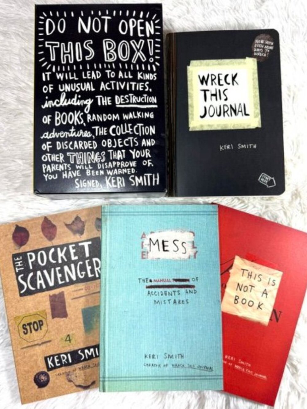 Set of 4 Books DO NOT OPEN THIS BOX Keri Smith Deluxe Boxed Set